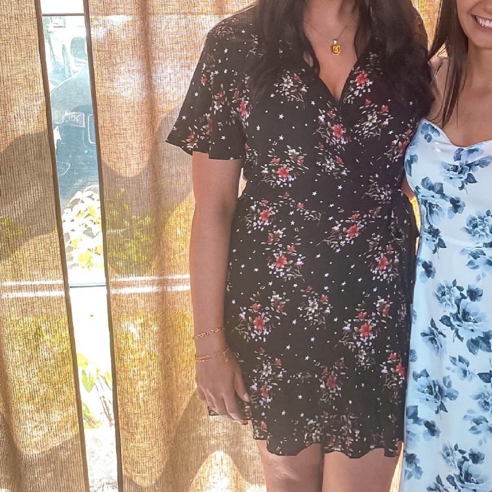 Floral wrap dress